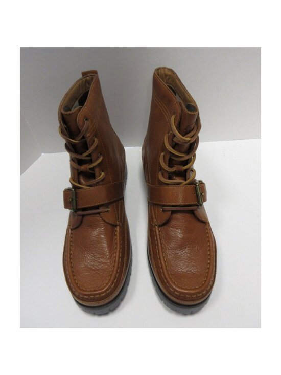 Polo Ralph Lauren Ranger Boots 11 D Leather Buckle Lace Up Combat Lug main image 7